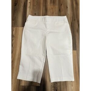 Napa Valley Capri Pants Women's 16P Petite White Stretch Comfort Waist